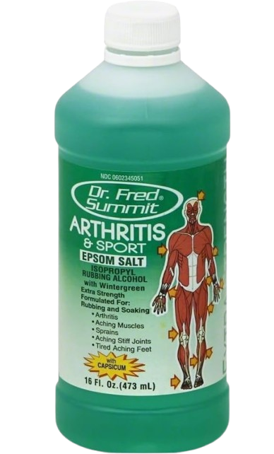 Dr. Fred Summit Epsom Salt rubbing alcohol 16oz (pack of 2)