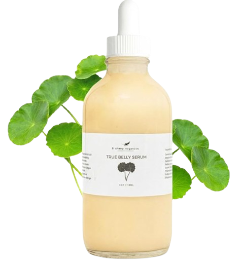 8 Sheep True Belly Serum, Pregnancy-Safe Skin Care Belly Oil with Triple-Weighted Hyaluronic Acid & Centella Asiatica, Supports Hydration & Skin Elasticity, Made in USA in Small Batches, 4 FL OZ
